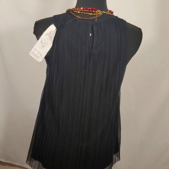 NWT Mimi Chica Black Blouse Size Large | Elegant Simple Sheer - Picture 4 of 10